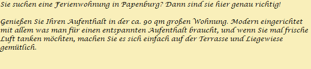 Suchen Sie eine Ferienwohnung in Papenburg, dann sind Sie hier genau richtig.